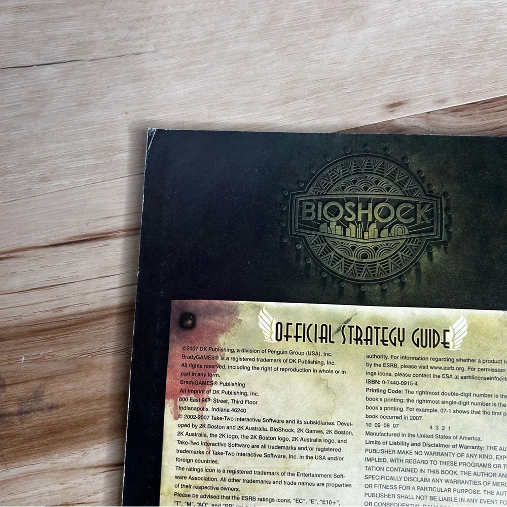 BioShock Gaming Guide by BradyGames - Black and Blue Edition